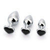 Juguete de masturbación masculina en forma de corazón Vibrante trasero Dildo Multicolor Juguete de culo de metal