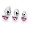 Juguete de masturbación masculina en forma de corazón Vibrante trasero Dildo Multicolor Juguete de culo de metal