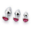 Juguete de masturbación masculina en forma de corazón Vibrante trasero Dildo Multicolor Juguete de culo de metal