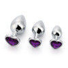 Juguete de masturbación masculina en forma de corazón Vibrante trasero Dildo Multicolor Juguete de culo de metal