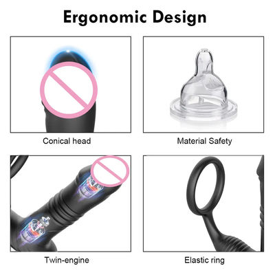 250g de conector anal vibratorio juguetes sexuales masaje de próstata retraso de la eyaculación aplicación de control remoto