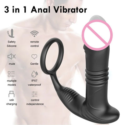 250g de conector anal vibratorio juguetes sexuales masaje de próstata retraso de la eyaculación aplicación de control remoto