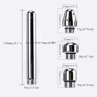 Metal de acero inoxidable juguete anal casero juguete de masturbación para hombres kit de enema