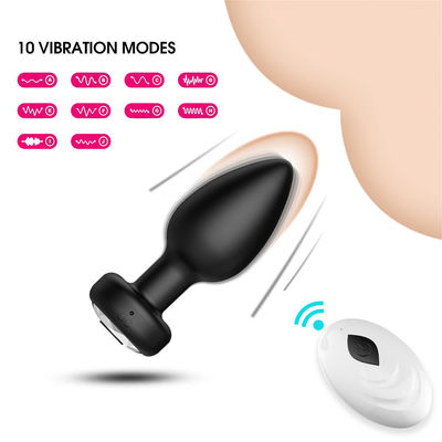 Conector anal sin cables juguetes sexuales silicona USB recargable 10 frecuencia
