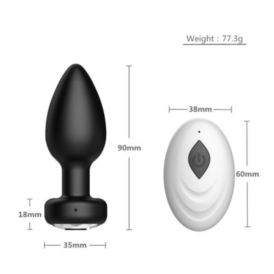 Conector anal sin cables juguetes sexuales silicona USB recargable 10 frecuencia