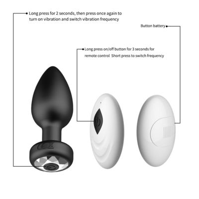 Conector anal sin cables juguetes sexuales silicona USB recargable 10 frecuencia