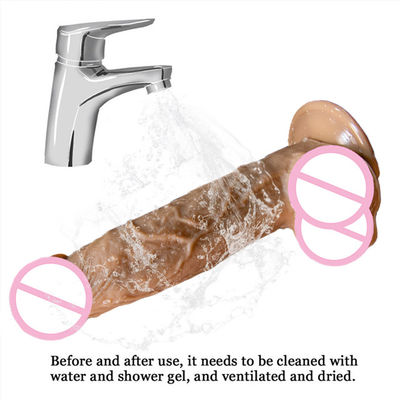 Penis artificial anal masculino realista dildo líquido suave silicona goma juguetes sexuales para mujeres fuerte vaso de succión manos libres
