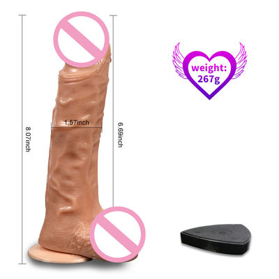 8 pulgadas Mujeres juguetes sexuales Dildo Sensación de la piel Tranporante líquido de silicona Dildo