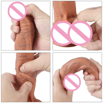 8 pulgadas Youjizz Com Lesbiana Mujer Dildo Espeso Vibrator de silicona