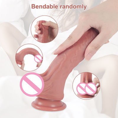 8.26 pulgadas realista de dildo pene artificial Xnxx juguete sexual puño porno de dildo para hombres vagina