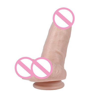 215 mm Penis Mujeres Juguetes sexuales Realista Calidad médica Silicona Dildo Silicona de caucho