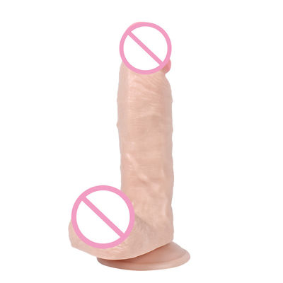 Penis masculino realista Dildo 17,5 x 3,5 cm Mujeres adultas juguetes sexuales líquido suave silicona