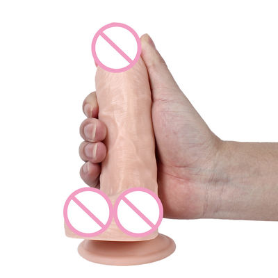 Penis masculino realista Dildo 17,5 x 3,5 cm Mujeres adultas juguetes sexuales líquido suave silicona
