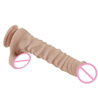 350g 215mm grueso Mujeres Dildos líquidos Silicona Extra suave Dildos de goma juguetes sexuales