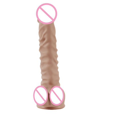 350g 215mm grueso Mujeres Dildos líquidos Silicona Extra suave Dildos de goma juguetes sexuales