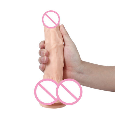 Pvc Marrón Hombre Realista Dildo Silicona Grande Dildo de Succión Fuerte Taza Manos libres