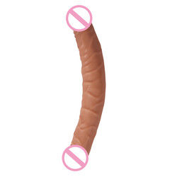 Hombres Mujeres Dildo Sexo Juguetes sexuales de goma Marrón Carne Superficie 30,5 X 4cm 430g