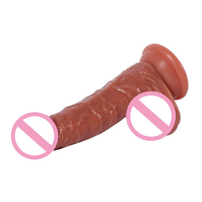 21.5 X 4cm Mujeres Realista Dildo Blanda Silicona Dildo a prueba de agua