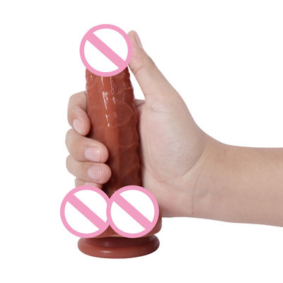 21.5 X 4cm Mujeres Realista Dildo Blanda Silicona Dildo a prueba de agua