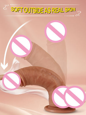 Inodoro masculino realista dildo líquido suave silicona de goma pene mujer dildo