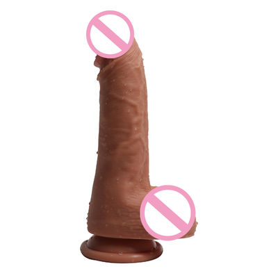 Hombre 14 x 4cm Juguetes de pene realista líquido suave silicona falso Juguetes sexuales de pene realista