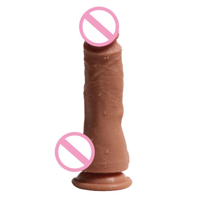 Hombre 14 x 4cm Juguetes de pene realista líquido suave silicona falso Juguetes sexuales de pene realista