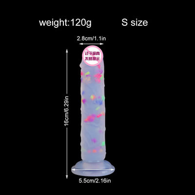 21.5 X 4cm Realista Dildo de caucho pene artificial anal masculino líquido suave silicona