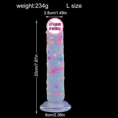 21.5 X 4cm Realista Dildo de caucho pene artificial anal masculino líquido suave silicona