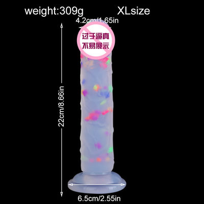 21.5 X 4cm Realista Dildo de caucho pene artificial anal masculino líquido suave silicona