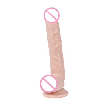 Marrón 215 mm Dildo de silicona líquida PVC Grande Dildo realista