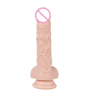 21.5 X 4cm 350g Dildo de silicona líquida Marrón Carne Hiper realista Dildo para mujeres