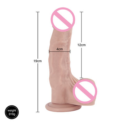 XS-WBB10017 Pene Hombre Realista Dildo Líquido Suave Silicona Juguetes sexuales de caucho para mujeres Fuerte vaso de succión Manos-F