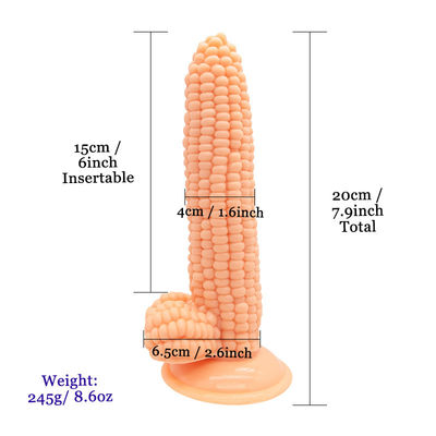 Enormecedorildo realista en forma de maíz pene de maíz de mazorca dildo 245g
