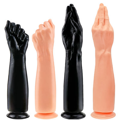 Dibujo de mano de goma de PVC Tentáculo juguetes sexuales enorme mano de puño Dibujo trasero pene