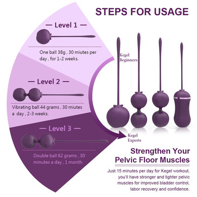 Cinturón En Cinturón Ejercicio con bola de Kegel Vagina Kegel Control remoto con aplicación
