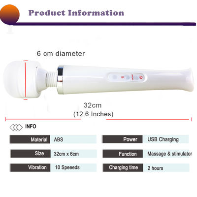 Clitoral AV varita 335g 10 velocidades Mujeres masturbadora de mano personal varita masajeador
