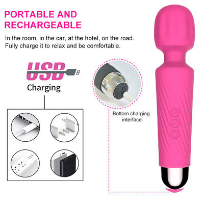 Mujeres sin cables juguete sexual recargable adulto cristal clítoris mini varita vaginal vibrador