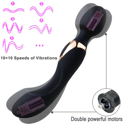 22CM Mujeres personales AV Varita ODM 300g Vibrator del clítoris Masajista de varita recargable