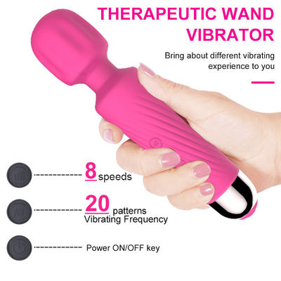 Mujer juguetes sexuales de silicona masajista varita mágica portátil vibrador recargable para el clítoris
