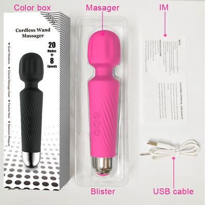 Mujer juguetes sexuales de silicona masajista varita mágica portátil vibrador recargable para el clítoris