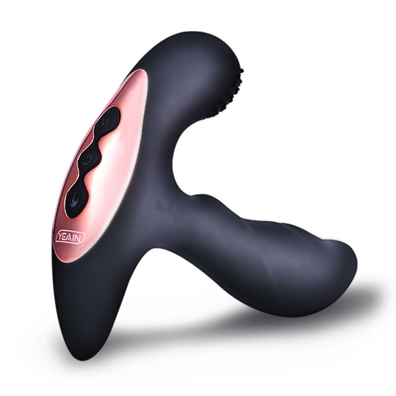 Control remoto masturbador masculino juguete eléctrico conector anal masajeador de próstata delantero trasero