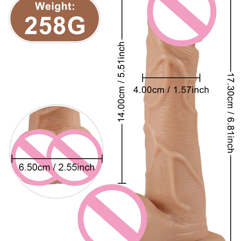 5.3 pulgadas Vibrator Juguete para adultos Realista Gran Dildos Penis de Silicona Para Mujeres Adultas