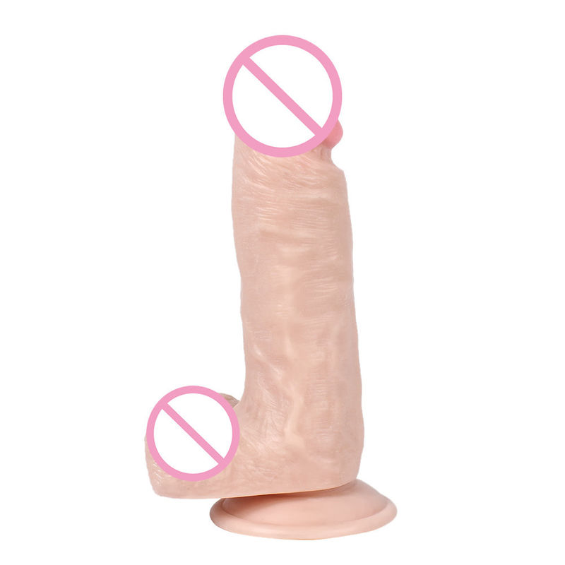 Penis masculino realista Dildo 17,5 x 3,5 cm Mujeres adultas juguetes sexuales líquido suave silicona