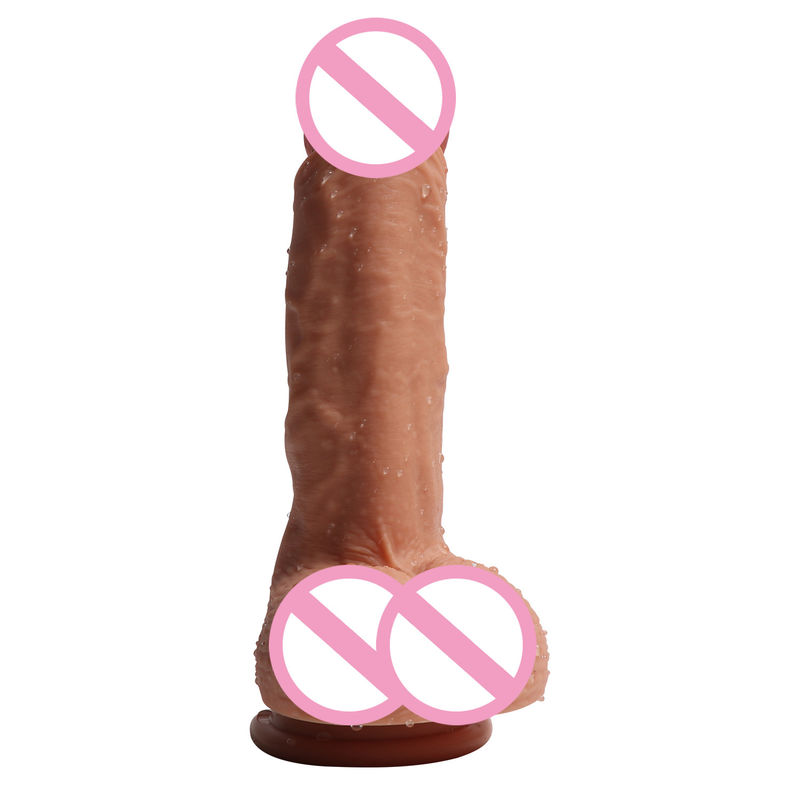 Hombre 14 x 4cm Juguetes de pene realista líquido suave silicona falso Juguetes sexuales de pene realista