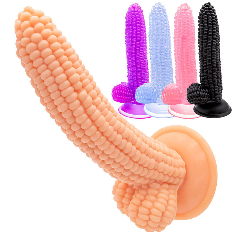 Enormecedorildo realista en forma de maíz pene de maíz de mazorca dildo 245g